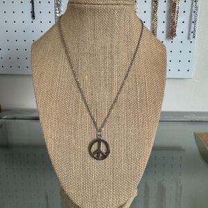 Peace necklace stainless steel unisex